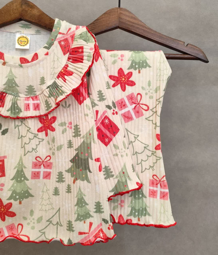 ست راحتی با شلوار بوت کات 7 تا 12 سال