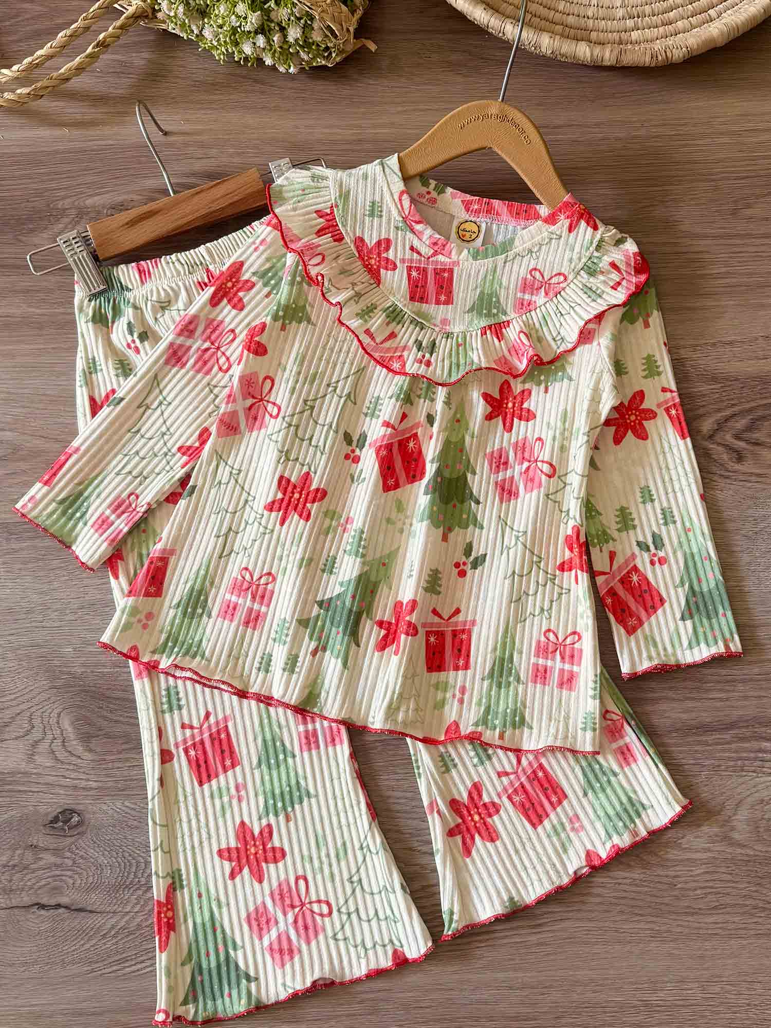 ست راحتی با شلوار بوت کات 7 تا 12 سال