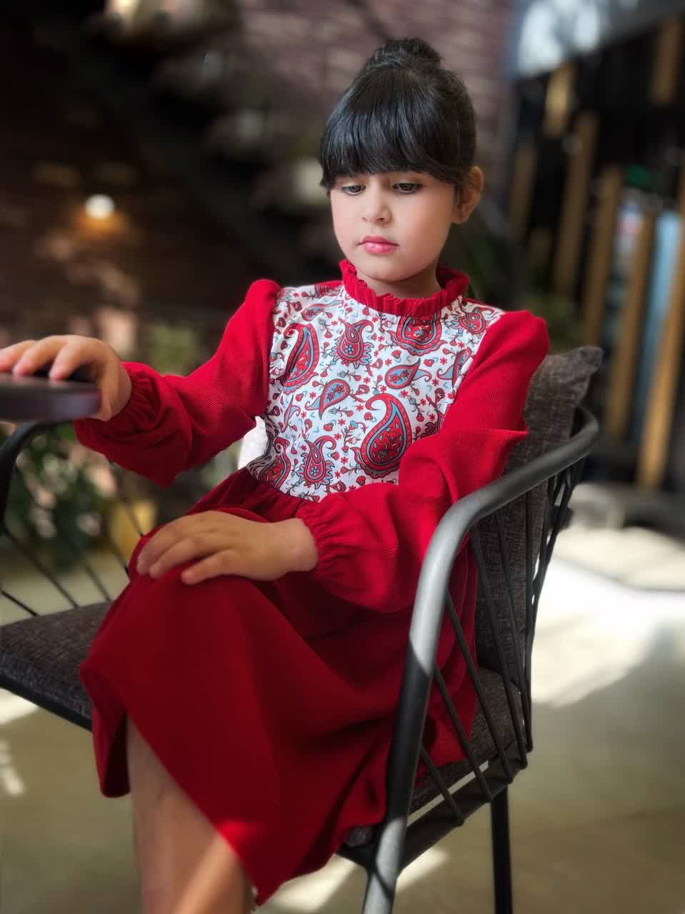 پیراهن دخترانه یلدایی 6 تا 13 سال