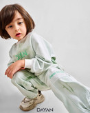 ست بلوز و شلوار طرح آبرنگ 3 تا 7 سال