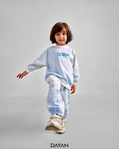 ست بلوز و شلوار طرح آبرنگ 3 تا 7 سال