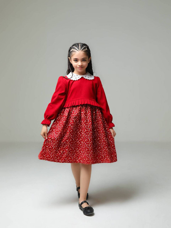 پیراهن سارافون دخترانه 2 تا 9 سال