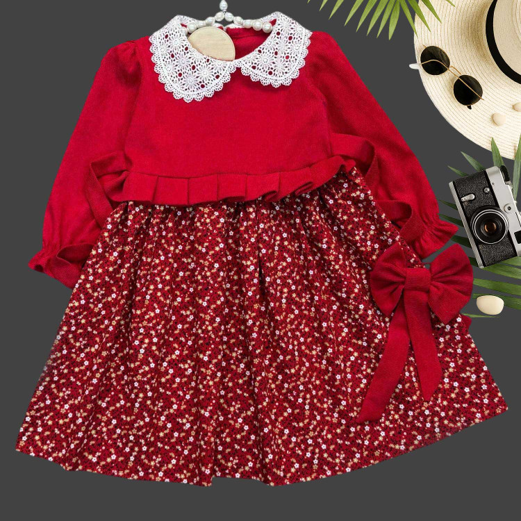 پیراهن سارافون دخترانه 2 تا 9 سال