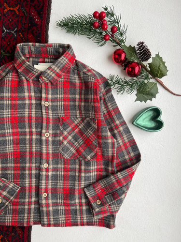 شکت چهارخونه 2 تا 12 سال لباس یلدایی