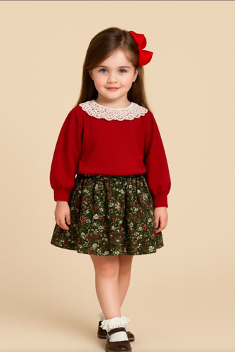 پیراهن مخمل دخترانه 3 تا 6 سال لباس یلدایی