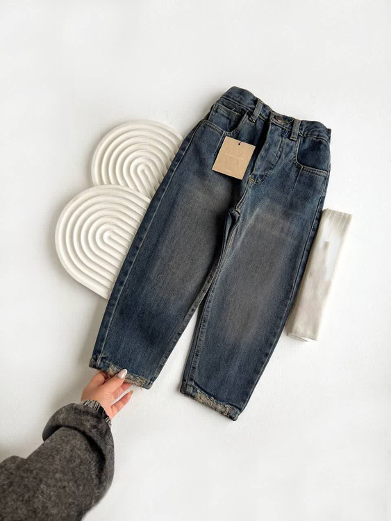 شلوار جین مام استایل بچگانه 4 تا 12 سال