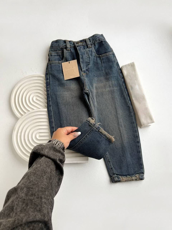 شلوار جین مام استایل بچگانه 4 تا 12 سال