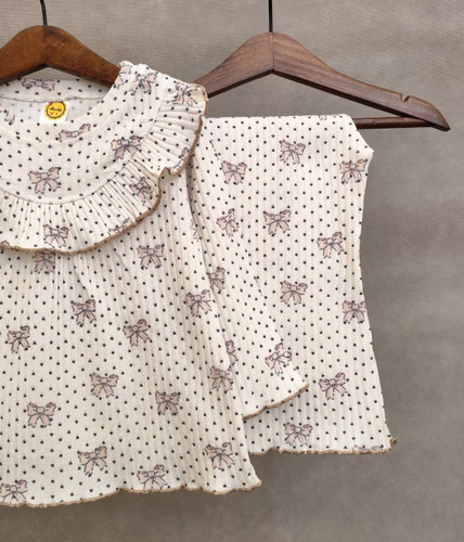 ست راحتی ریلی اسکاتلندی با شلوار بوت کات 7 تا 12 سال