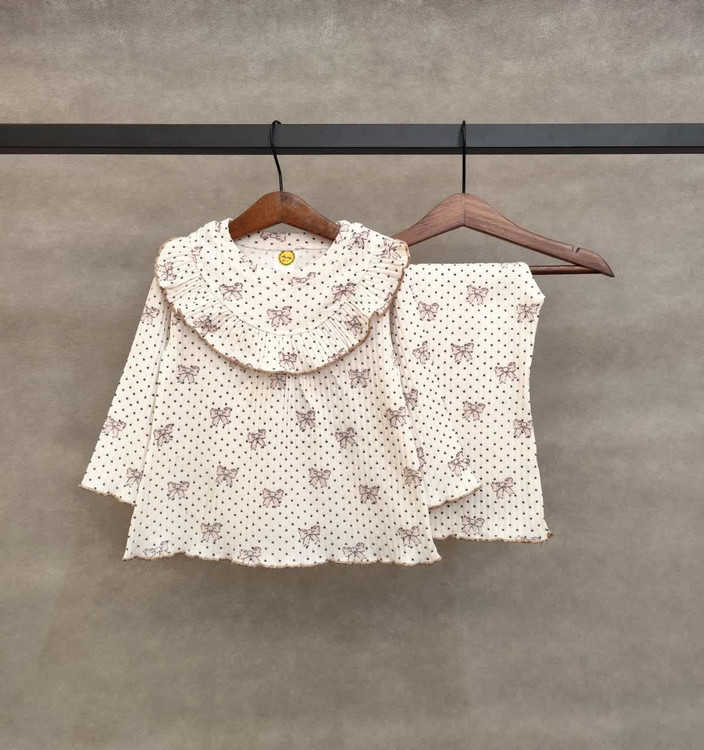 ست راحتی ریلی اسکاتلندی با شلوار بوت کات 7 تا 12 سال