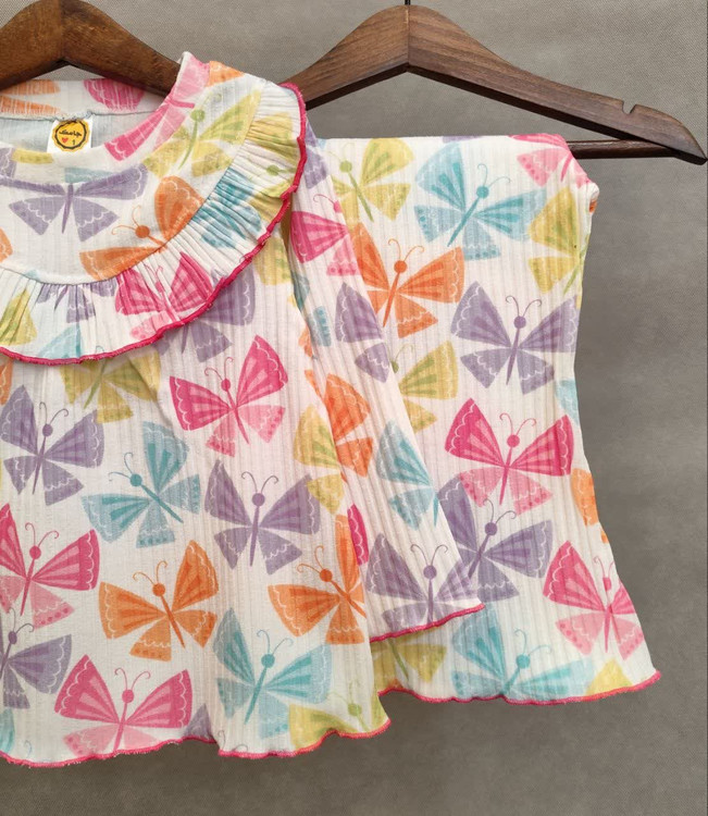 ست راحتی ریلی بلوز و شلوار بوت کات 1 تا 12 سال