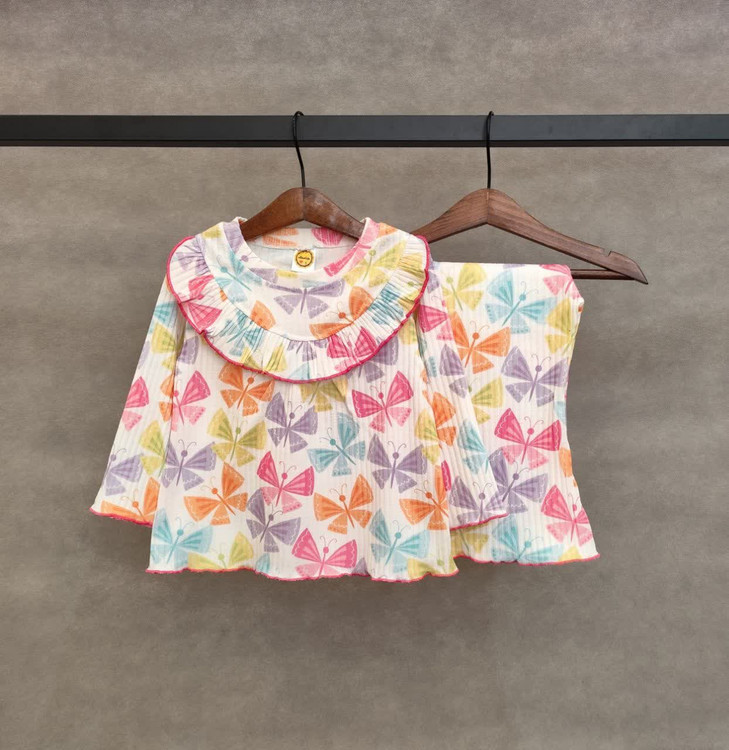 ست راحتی ریلی بلوز و شلوار بوت کات 1 تا 12 سال