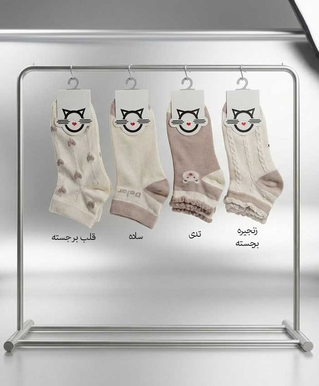 جوراب مچی بچه گانه طرح عروسکی 3 تا 10 سال