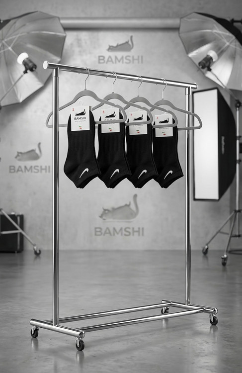 جوراب پنبه مچی بچه گانه مدل NIKE رنگ مشکی 3 تا 10 سال