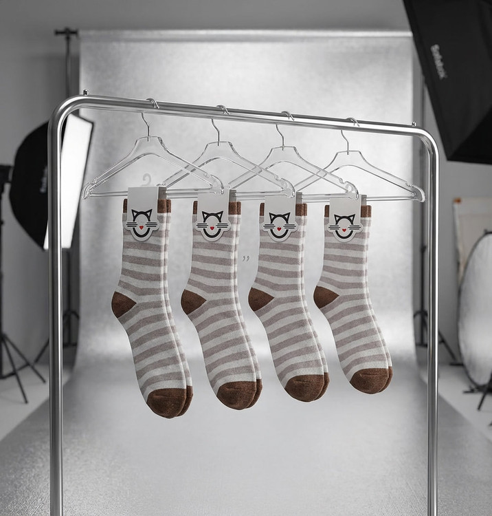 جوراب پنبه ساق دار رینگی بچه گانه مدل لارا 3 تا 10 سال