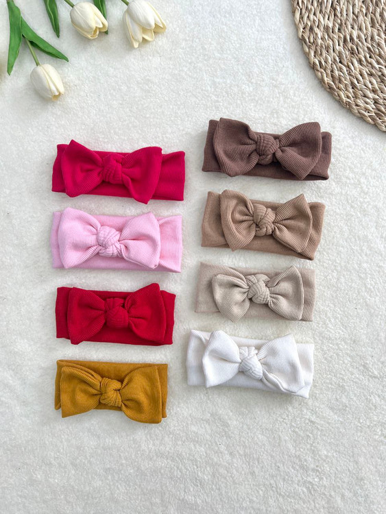 هدبند نوزادی مدل گره پاپیونی