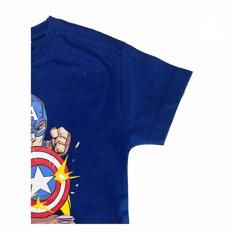 تیشرت شلوارک با طرح کاپیتان مارول 3 تا 6 سال