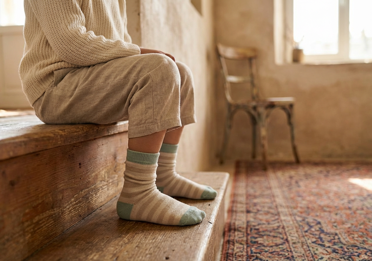 جوراب پنبه ساق دار رینگی بچه گانه 3 تا 10 سال