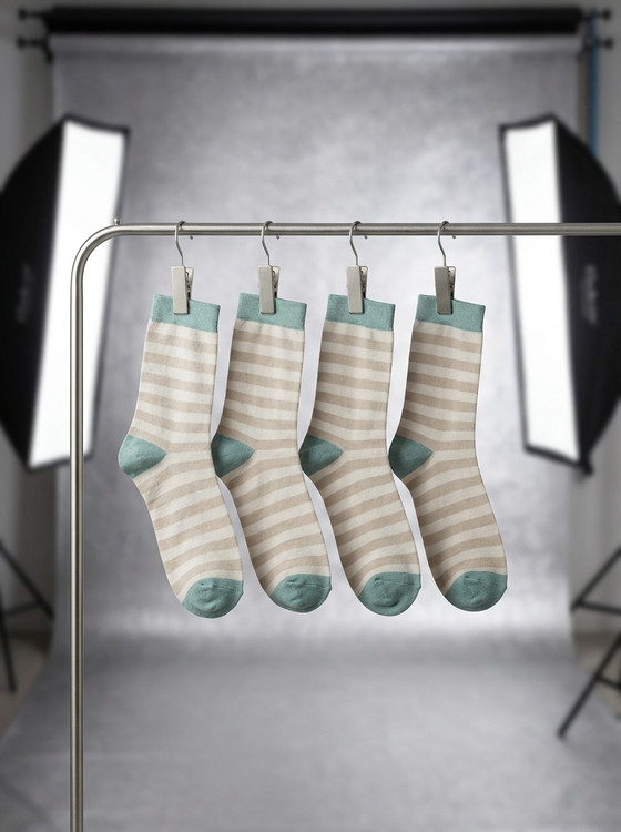 جوراب پنبه ساق دار رینگی بچه گانه 3 تا 10 سال