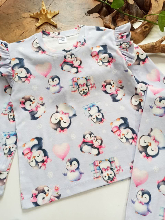 بلوز و شلوار راحتی سرشانه چین دار 1 تا 12 سال