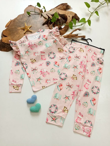 بلوز و شلوار راحتی سرشانه چین دار 1 تا 12 سال