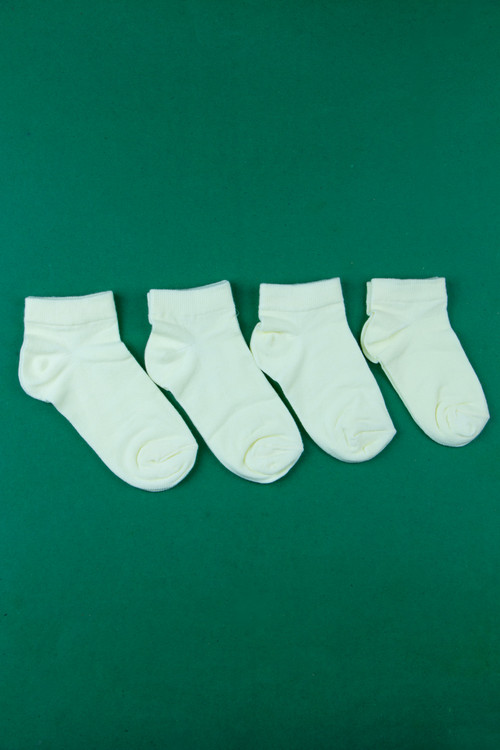 جوراب پنبه مچی بچه گانه مدل ساده رنگ سفید و صورتی 3 تا 10 سال