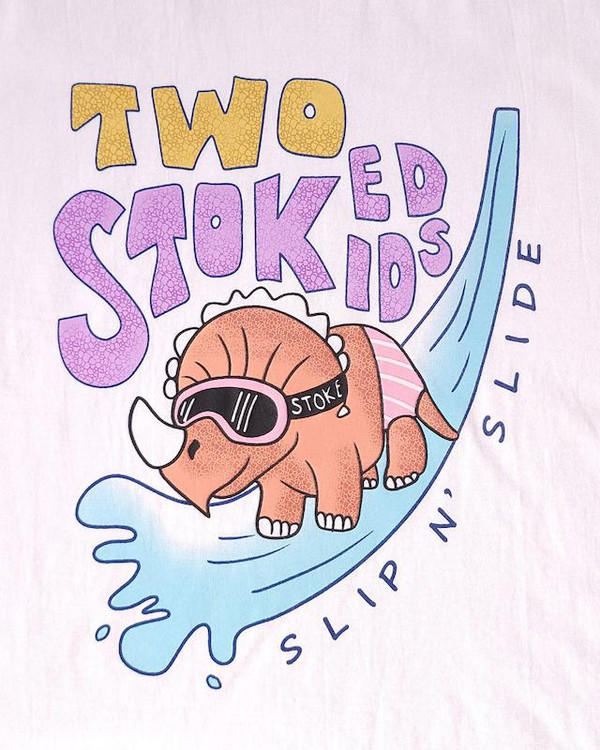 تیشرت سفید 7 تا 10 سال طرح داینو موج سوار