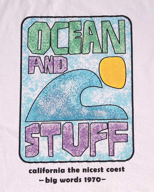 تیشرت سفید بچگانه 7 تا 10 سال طرح اقیانوس