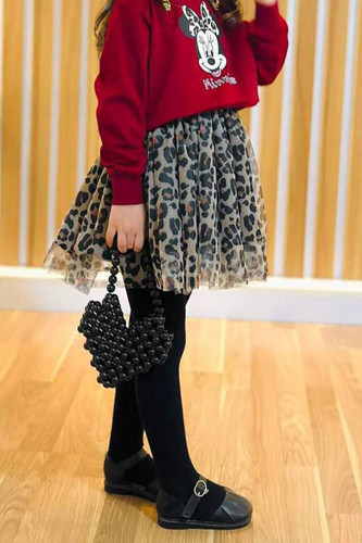 دامن عروسکی پلنگی دخترانه 3 تا 10 سال