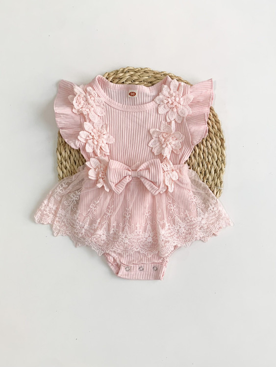 بادی پیراهن تور نوزادی 3 تا 12 ماه