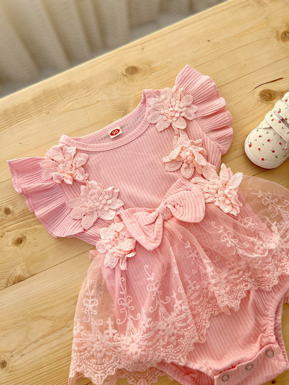 بادی پیراهن تور نوزادی 3 تا 12 ماه