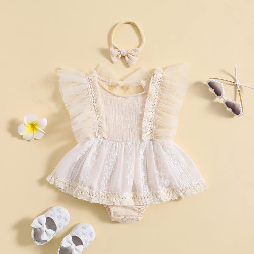 بادی پیراهن نوزادی 3 تا 18 ماه مدل پروانه