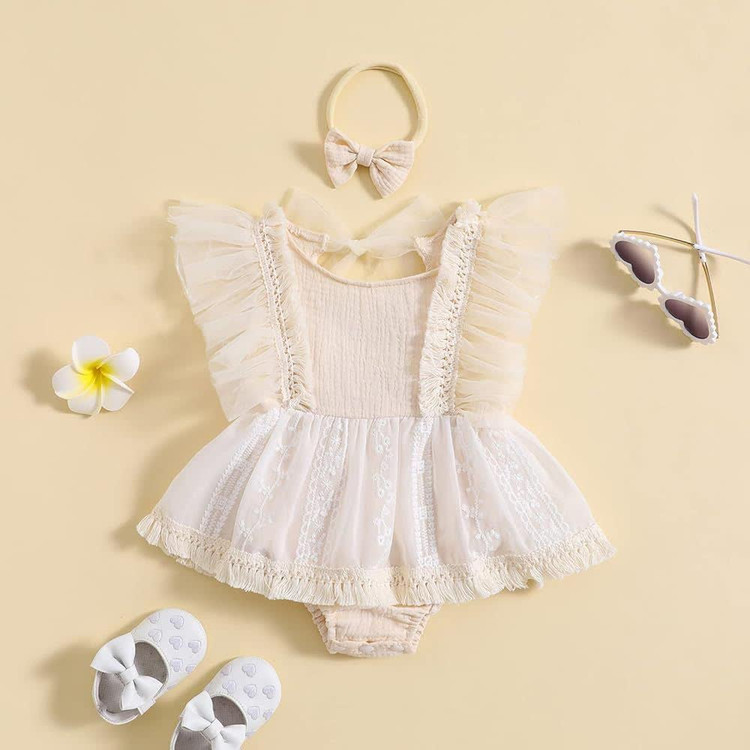 بادی پیراهن نوزادی 3 تا 18 ماه مدل پروانه