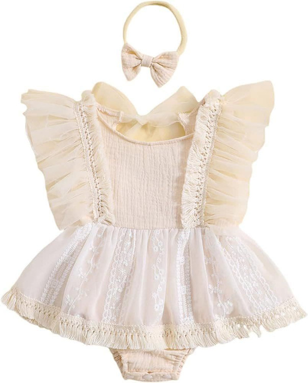 بادی پیراهن نوزادی 3 تا 18 ماه مدل پروانه