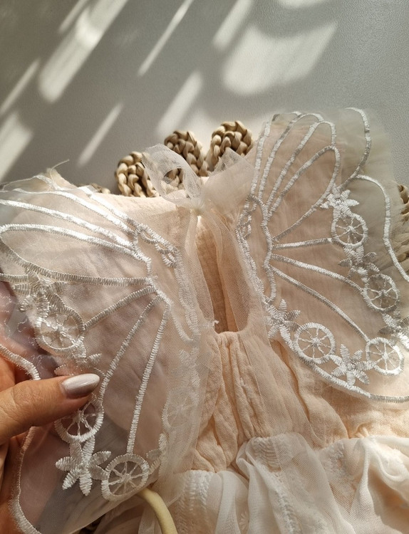 بادی پیراهن نوزادی 3 تا 18 ماه مدل پروانه