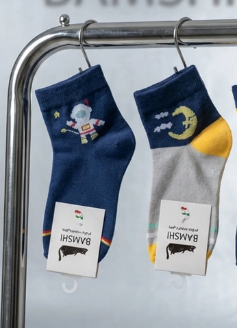 جوراب مچی بچه گانه طرح فضا 3 تا 6 سال