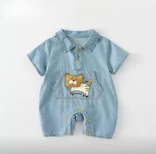 رامپر نوزادی جین کاغذی 6 تا 24 ماه