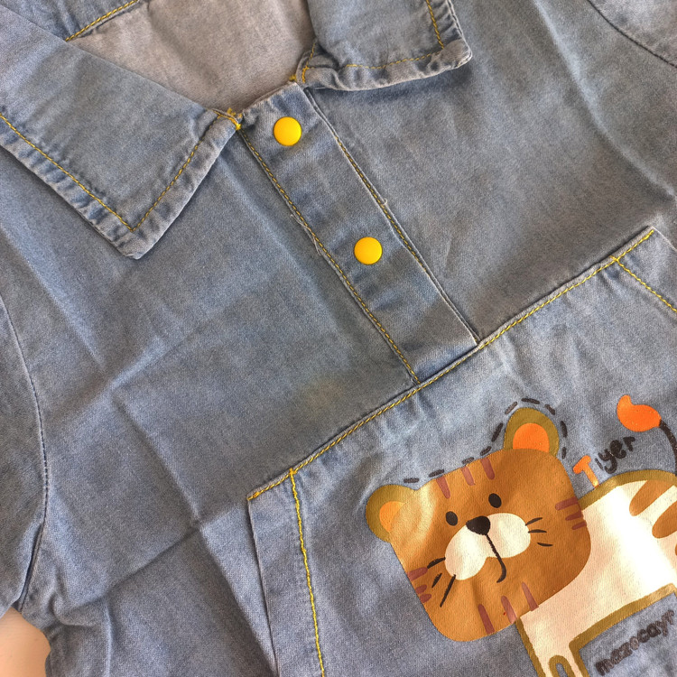 رامپر نوزادی جین کاغذی 6 تا 24 ماه