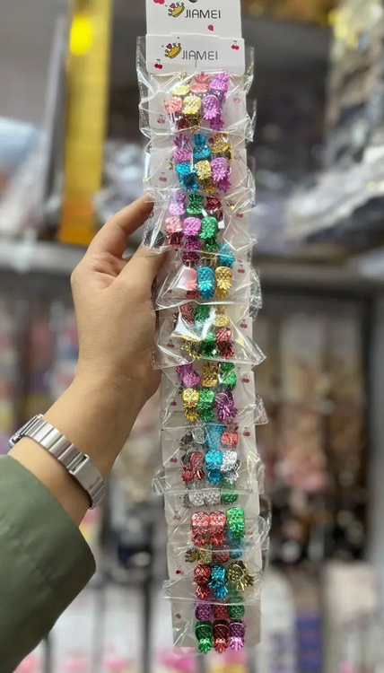 کلیپس بیبی هلوگرامی بسته 6 عددی مدل قلبی