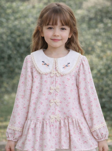 شومیز مخمل کبریتی دخترانه 7 تا 12 سال