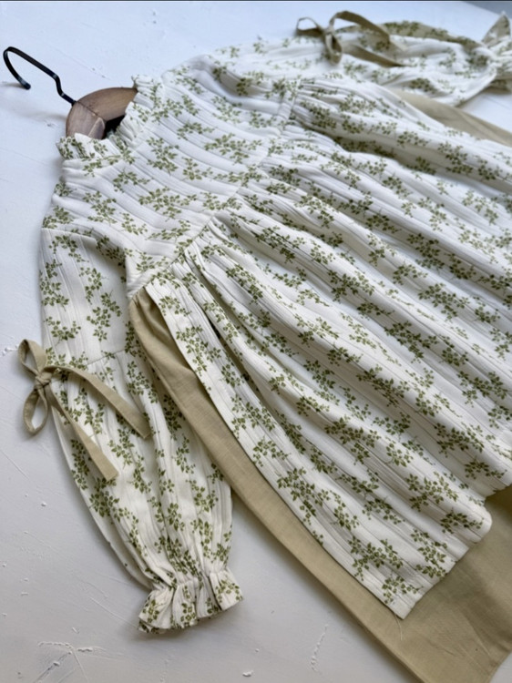 پیراهن لینن دخترانه ۴ تا ۱۰ سال