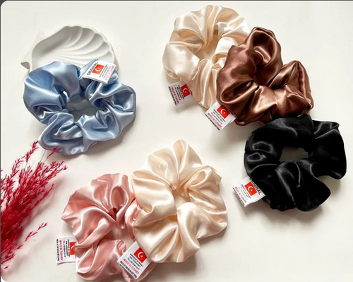 اسکرانچ ساتن ساده دخترانه