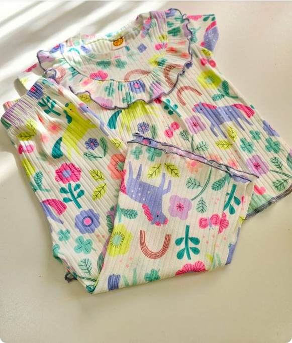 ست راحتی تیشرت و شلوار بوت کات 1 تا 12 سال