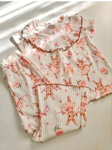 ست راحتی دخترانه تیشرت و شلوار بوت کات 1 تا 12 سال