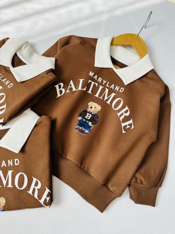 بلوز پسرانه از 1 تا 7 سال طرح بالتیمور