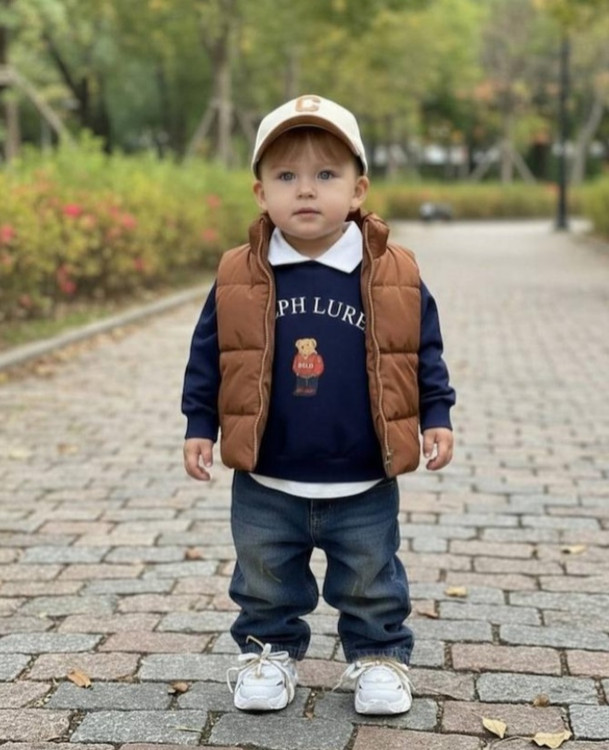 بلوز پسرانه سرمه ای پولو از 1 تا 7 سال