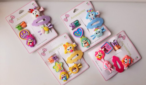 ست گل سر هفت تیکه کارتی دخترانه