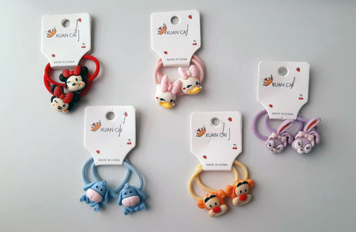 کش مو عروسکی دخترانه بسته دو عددی