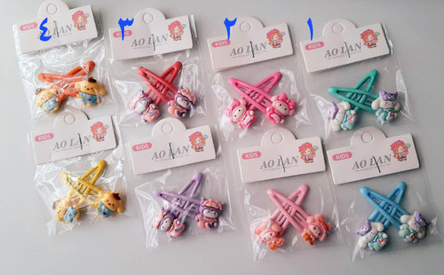 گیره مو تق تقی دخترانه بسته دو عددی