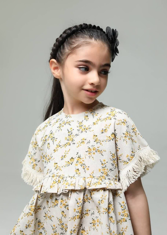 پیراهن دخترانه لینن | مناسب ۲ تا ۸ سال