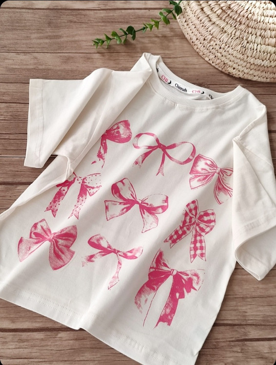 ست کراپ و شلوار بگ پاپیون از ۶ سال تا ۱۶ سال